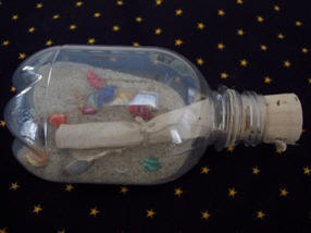 kids craft ideas - message in a bottle